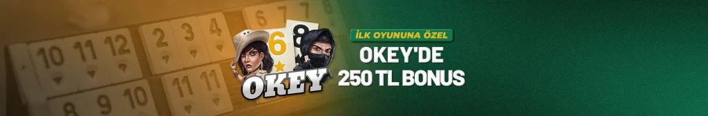 Anadolu Casino okey'de 250 tl bonus
